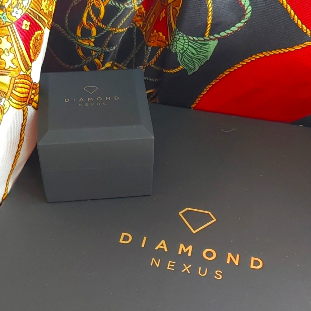 Size 6, 2.42 total cts Diamond Nexus white gold eternity band with original box